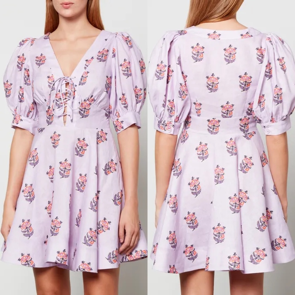 RHODE Zoya Linen Mini Dress